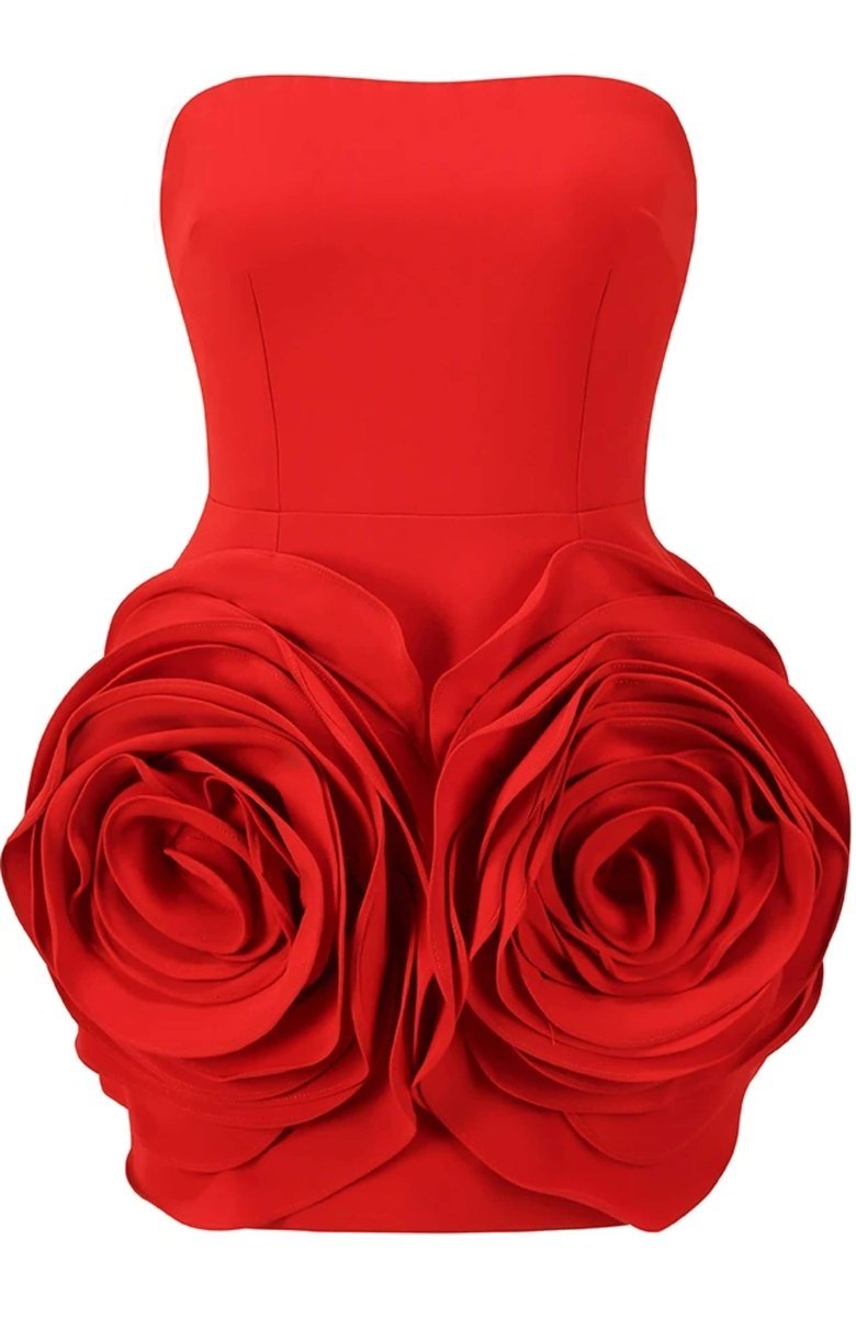Eudora Flower Strapless Mini Dress-Sunfere