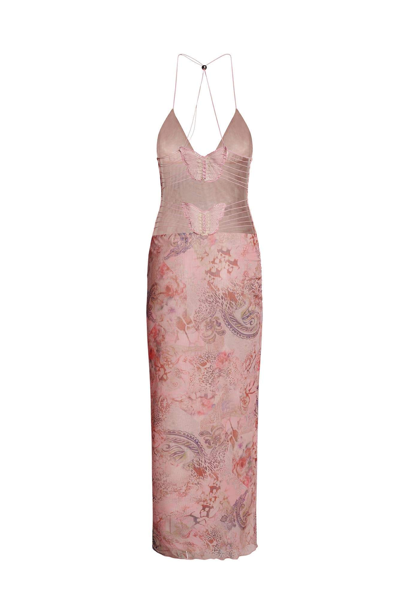 Eudora Printed Butterfly Maxi Dress-Sunfere