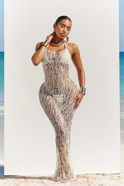 Norma Crochet Cover-Up Three-piece Swim Set