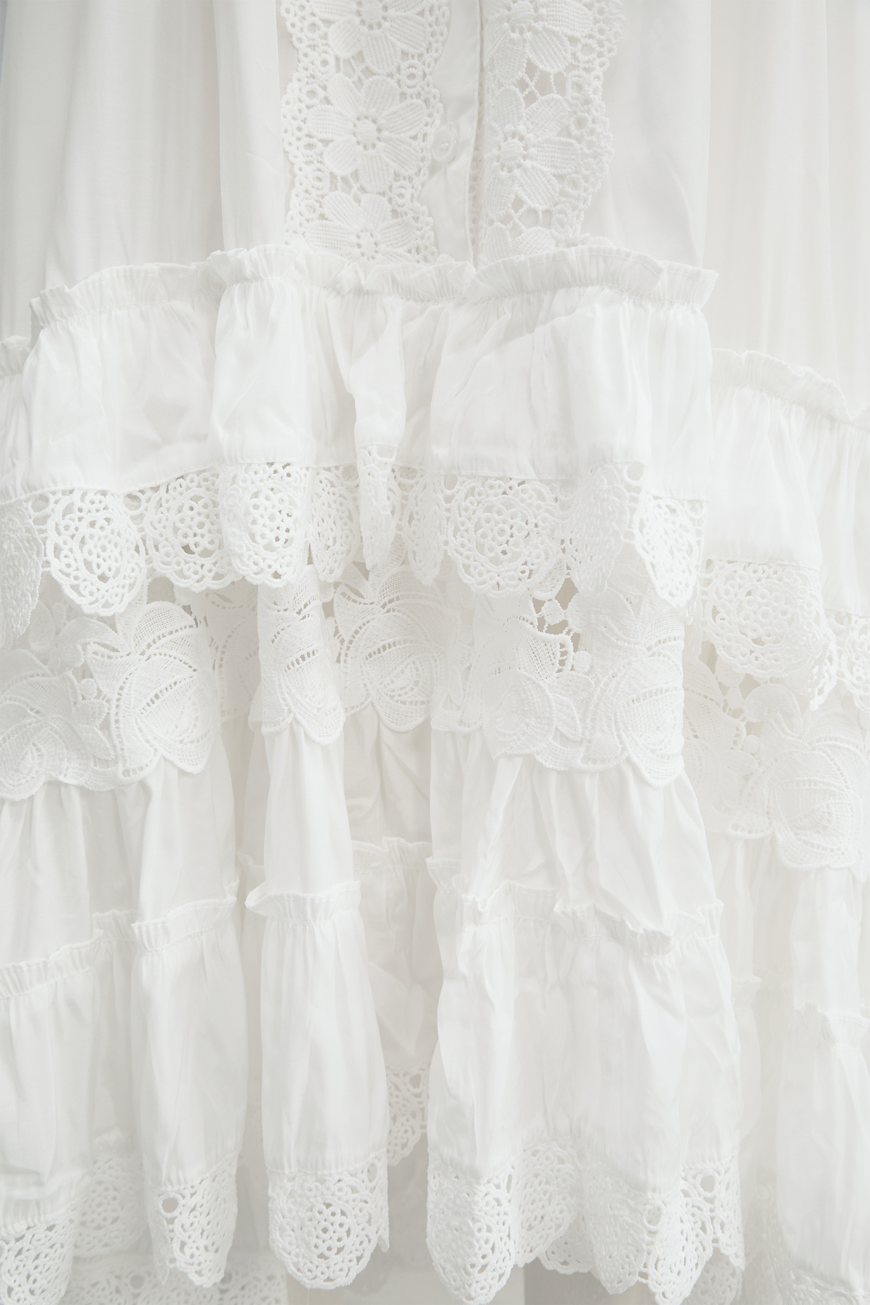 Own Your Power White V-Neck Ruffled Sleeve Maxi Dress