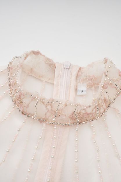 Celia Floral Embroidered Puff Sleeve Maxi Dress