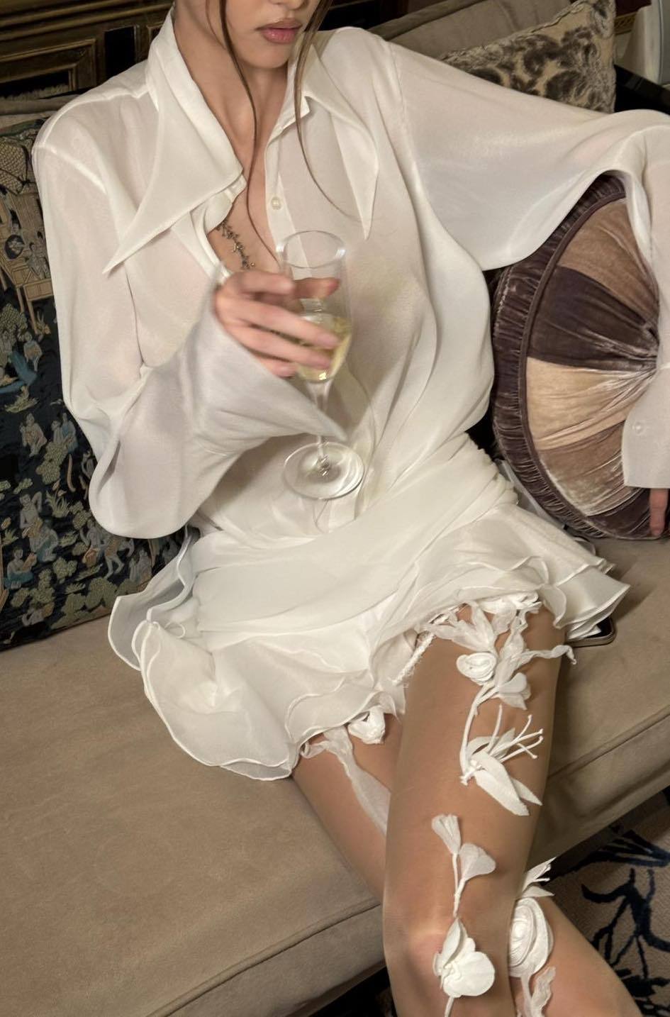 Chiffon Shirt Dress｜Tropical Vacation Dresses - sunfere