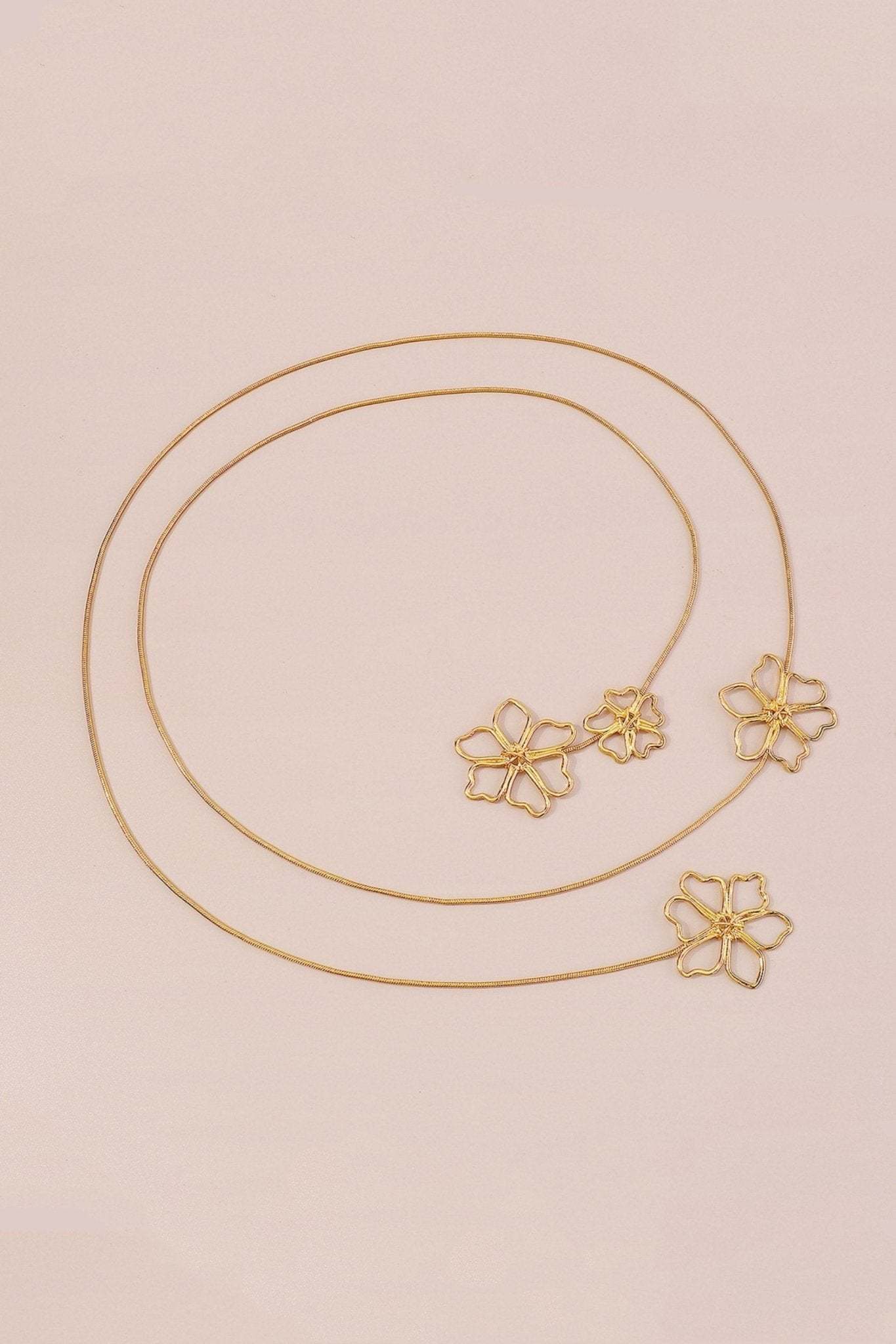 Flower Metal Chain Necklace-Sunfere