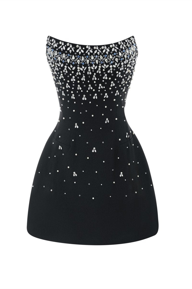 Frances Crystal-embellished Sleeveless Mini Dress-Sunfere