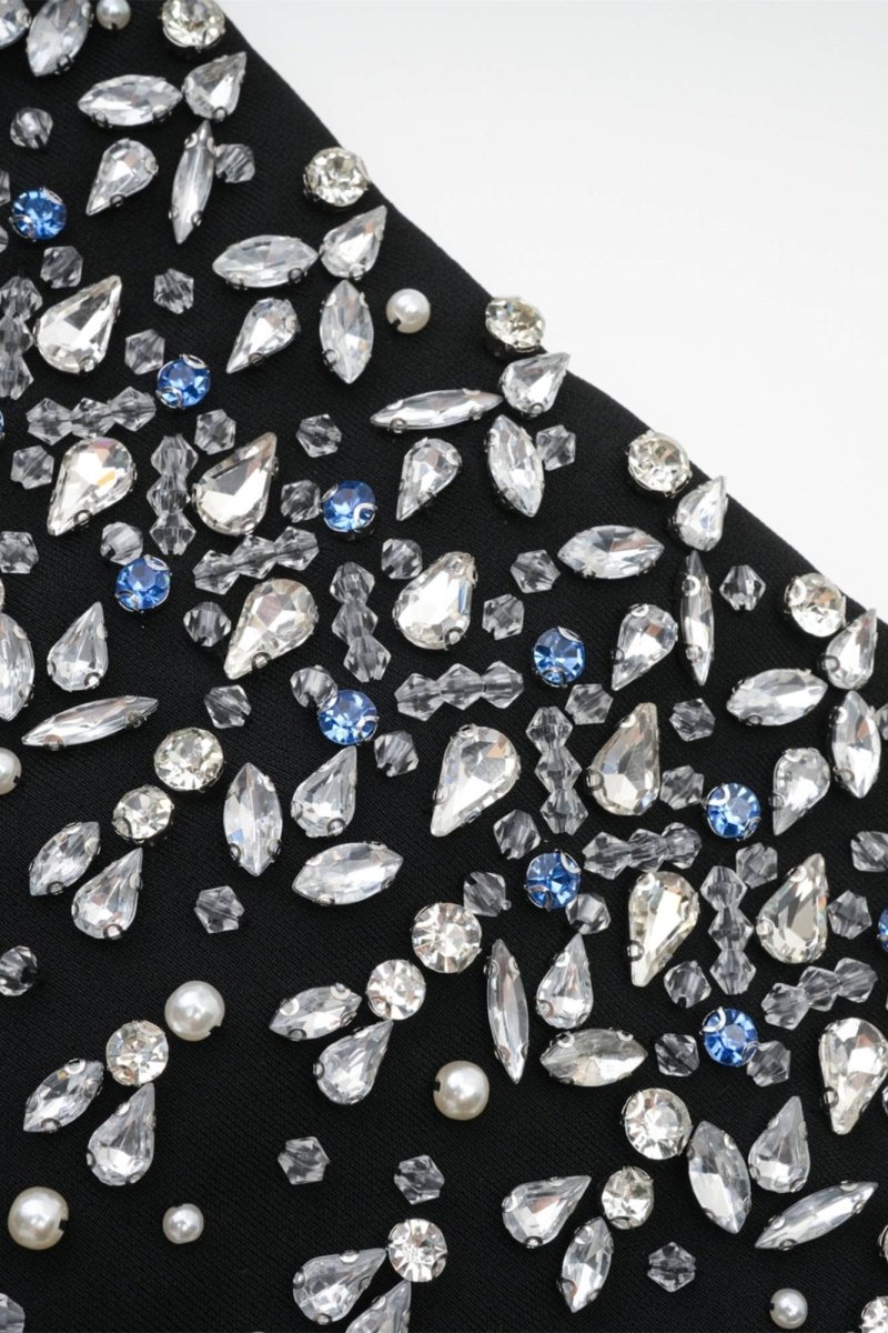 Frances Crystal-embellished Sleeveless Mini Dress-Sunfere