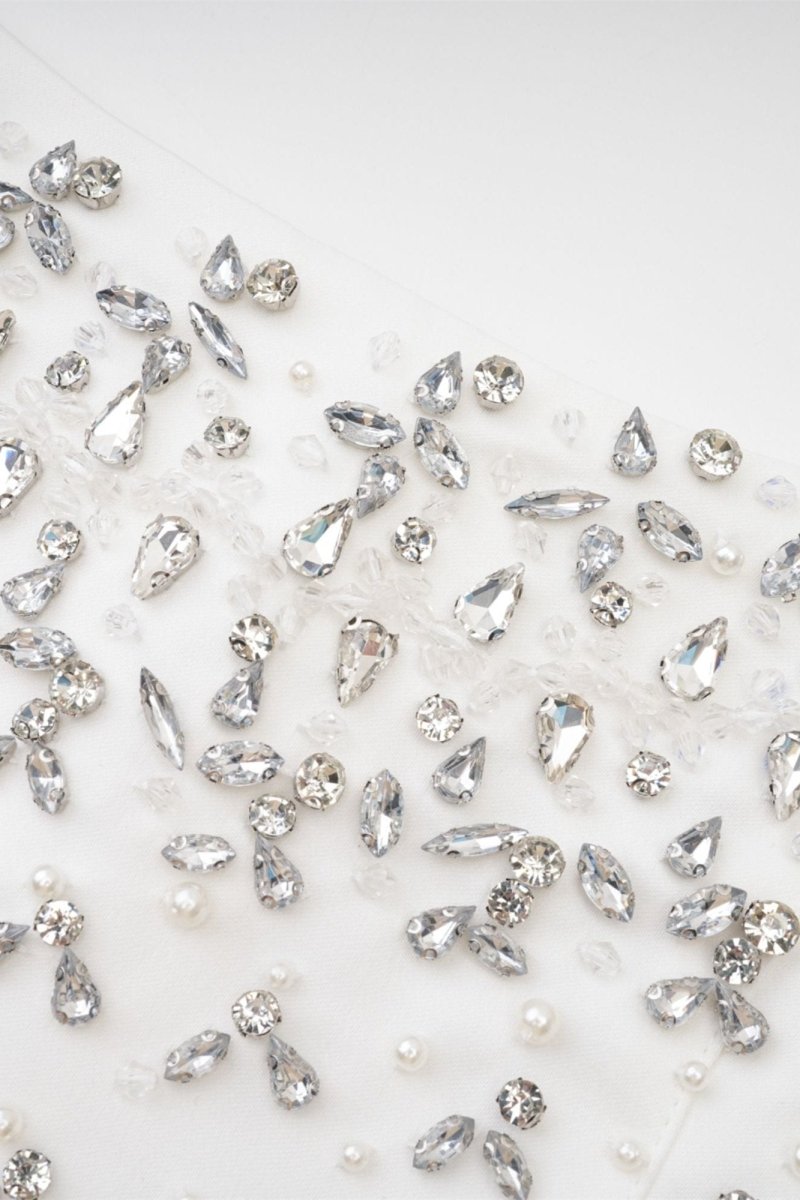 Frances Crystal-embellished Sleeveless Mini Dress-Sunfere