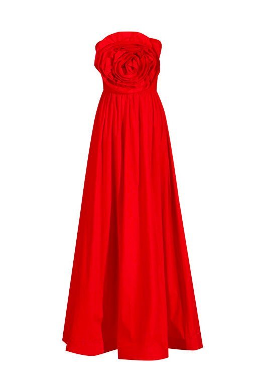 Frederica Flower Strapless Maxi Dress-Sunfere