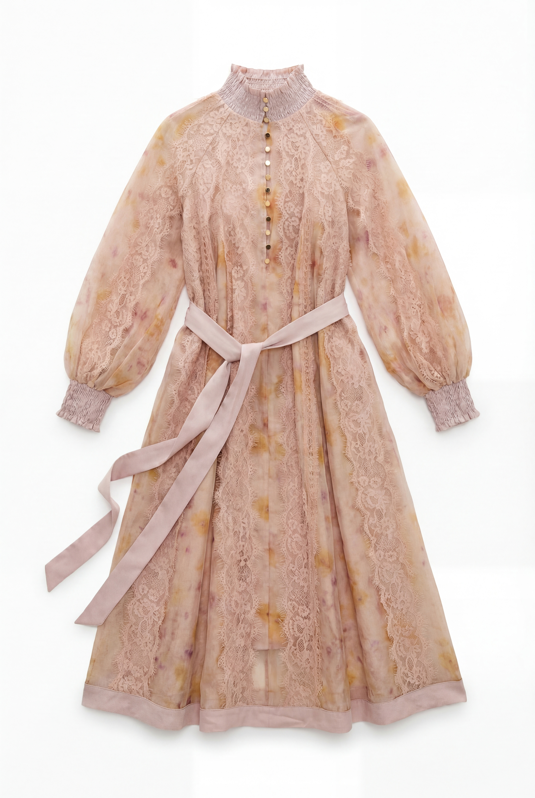 Love That For You Pink Printed Lace Midi Dress