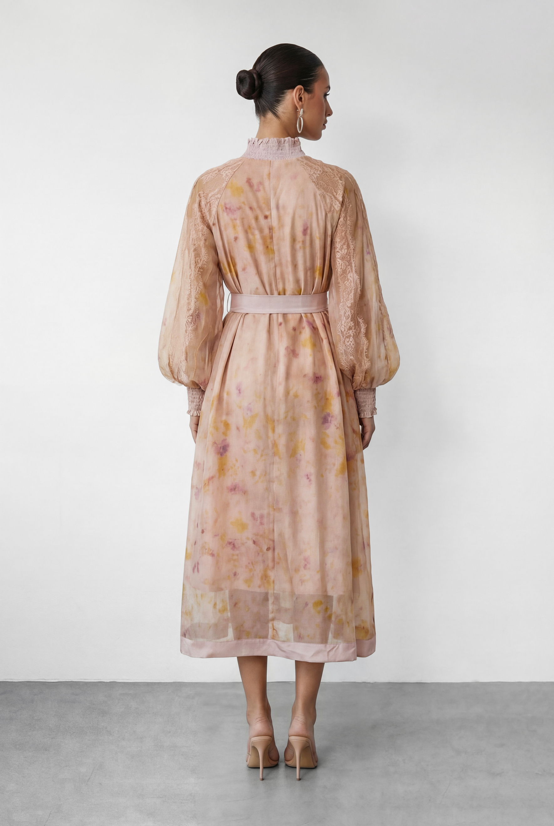 Love That For You Pink Printed Lace Midi Dress