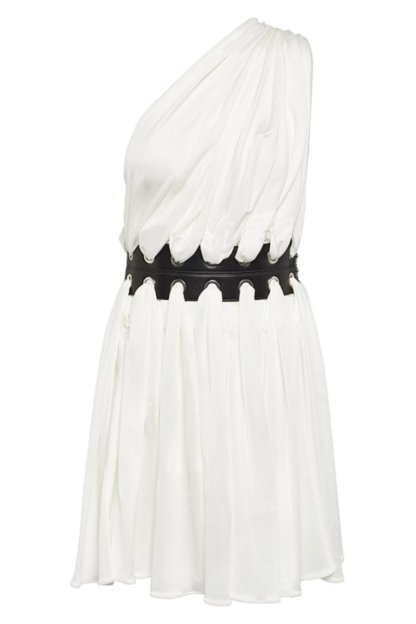 dresses-Gemma Belted One Shoulder Mini Dress-SD00602262418-White-M - Sunfere