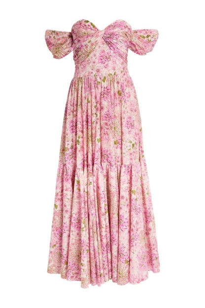 Casey Printed Pleated Midi Dress-Sunfere