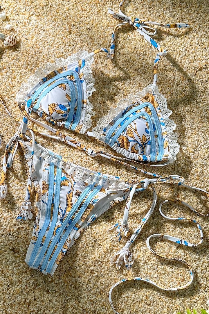 Gladys Printed Ribbon Bikini-Sunfere