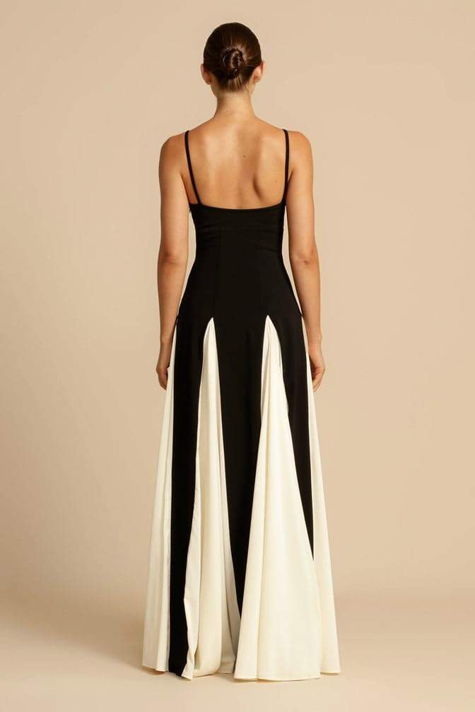 dresses-Griselda Color Block Maxi Slip Dress-SD00605212827-Black-S - Sunfere
