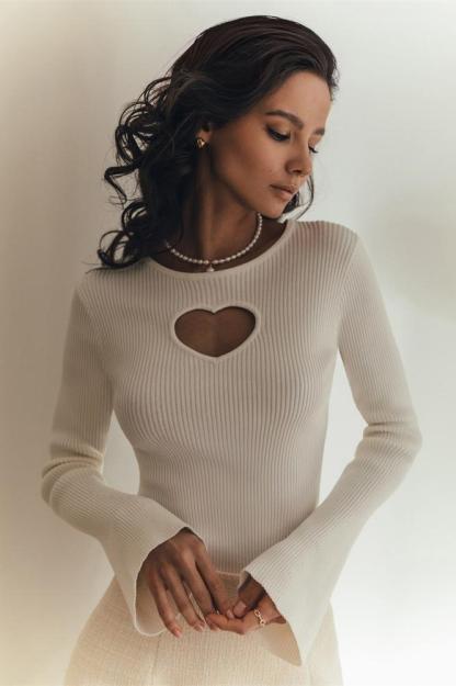 Heart cut out sweater best sale