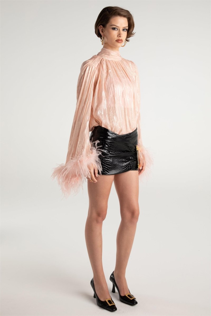 Hedda Leather Mini Skirt-Sunfere