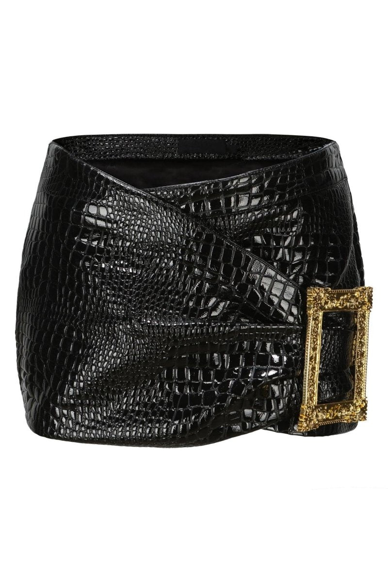 Hedda Leather Mini Skirt-Sunfere