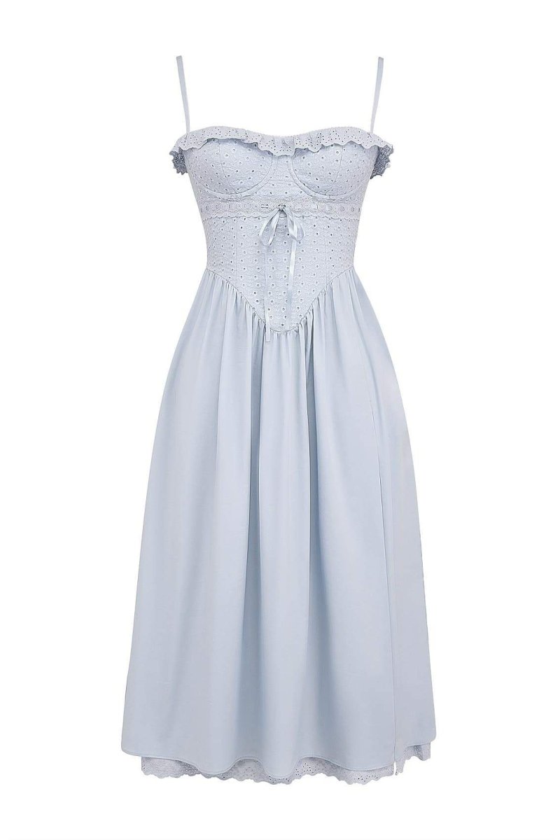 dresses-Helen Embroidered Lace Corset Midi Dress-SD00605072763-Blue-S - Sunfere