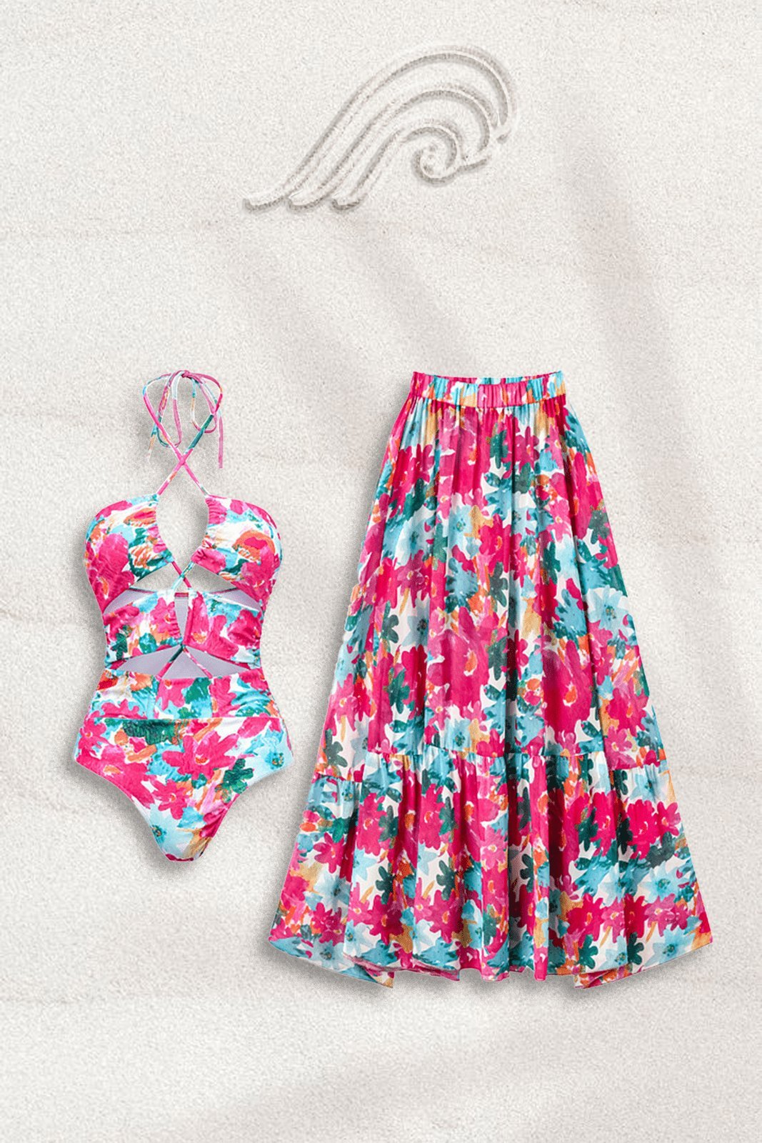 Hilda Printed Two-piece Swim Set-Sunfere