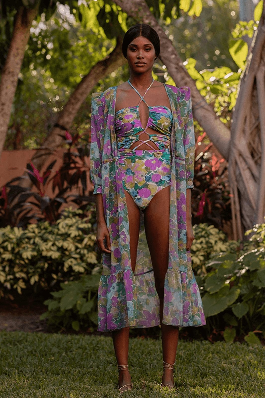 Hilda Printed Two-piece Swim Set-Sunfere
