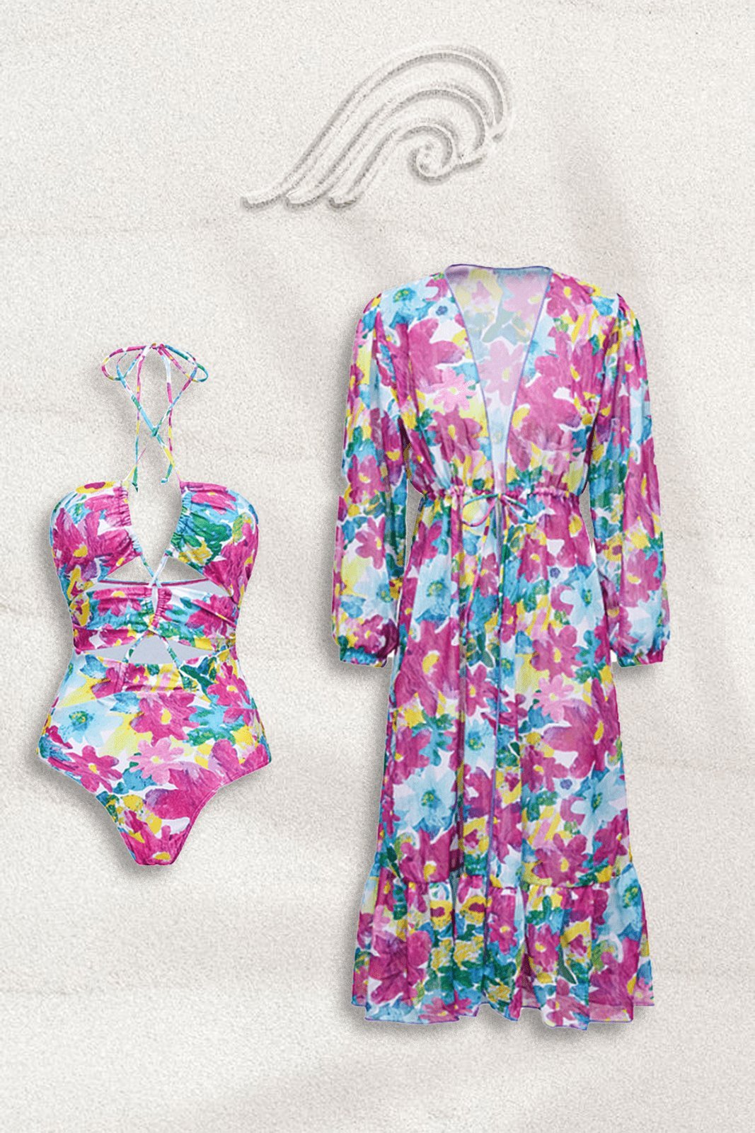 Hilda Printed Two-piece Swim Set-Sunfere