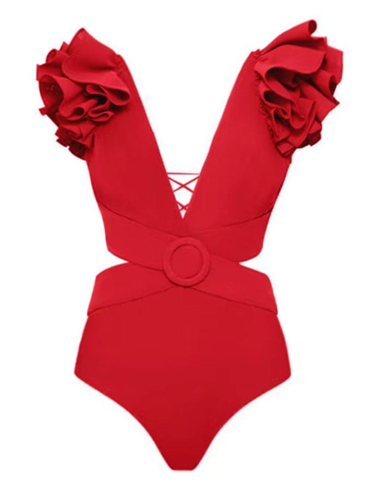 Honey Two-piece Ruffle Swim Set-Sunfere