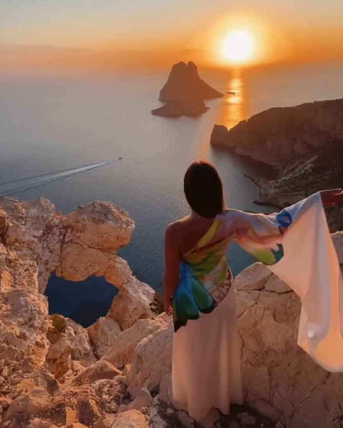 One-shoulder, Asymmetrical Draped Singular sleeve, A-line Silhouette, Maxi Length  in vacation