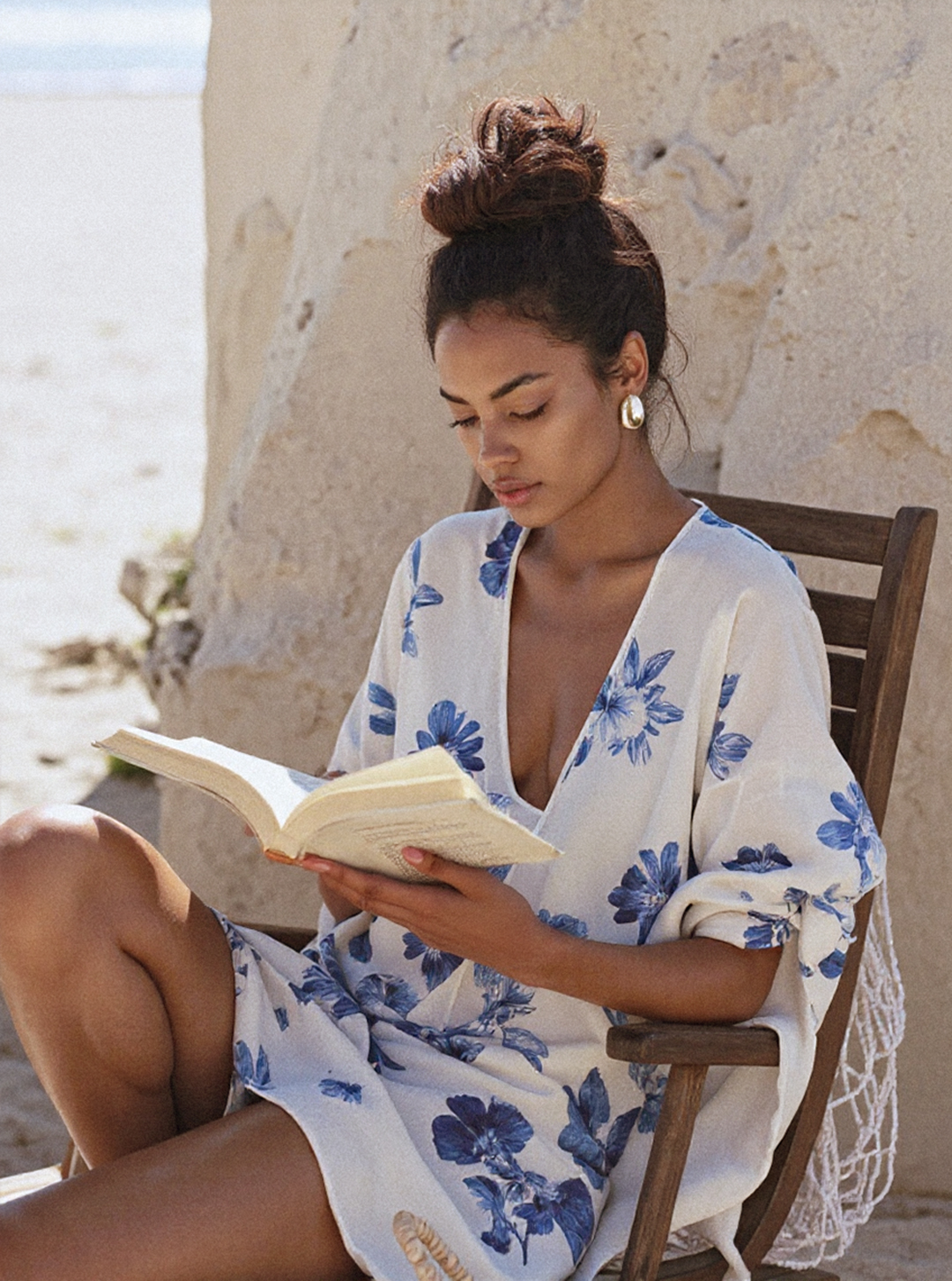floral dress in vacation