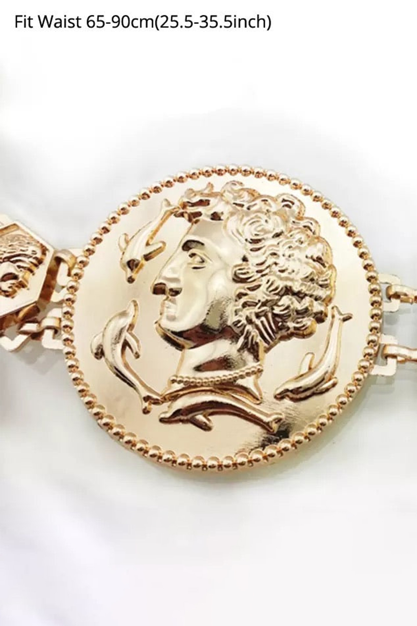 Vintage Portrait Pendant Chain Belt