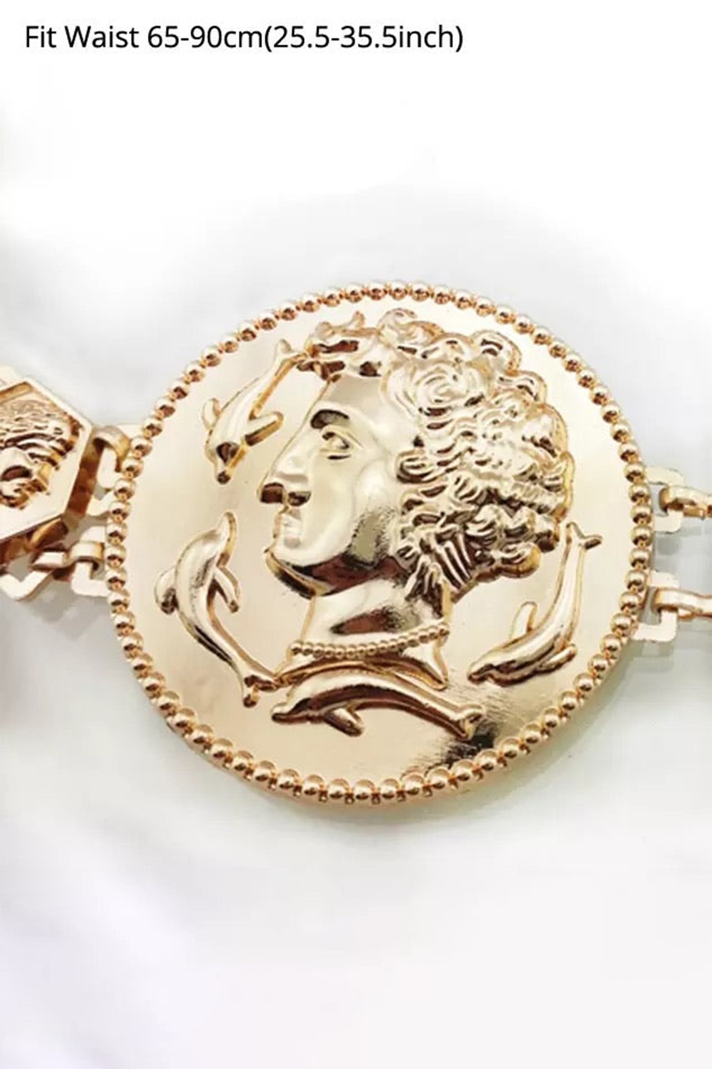 Vintage Portrait Pendant Chain Belt