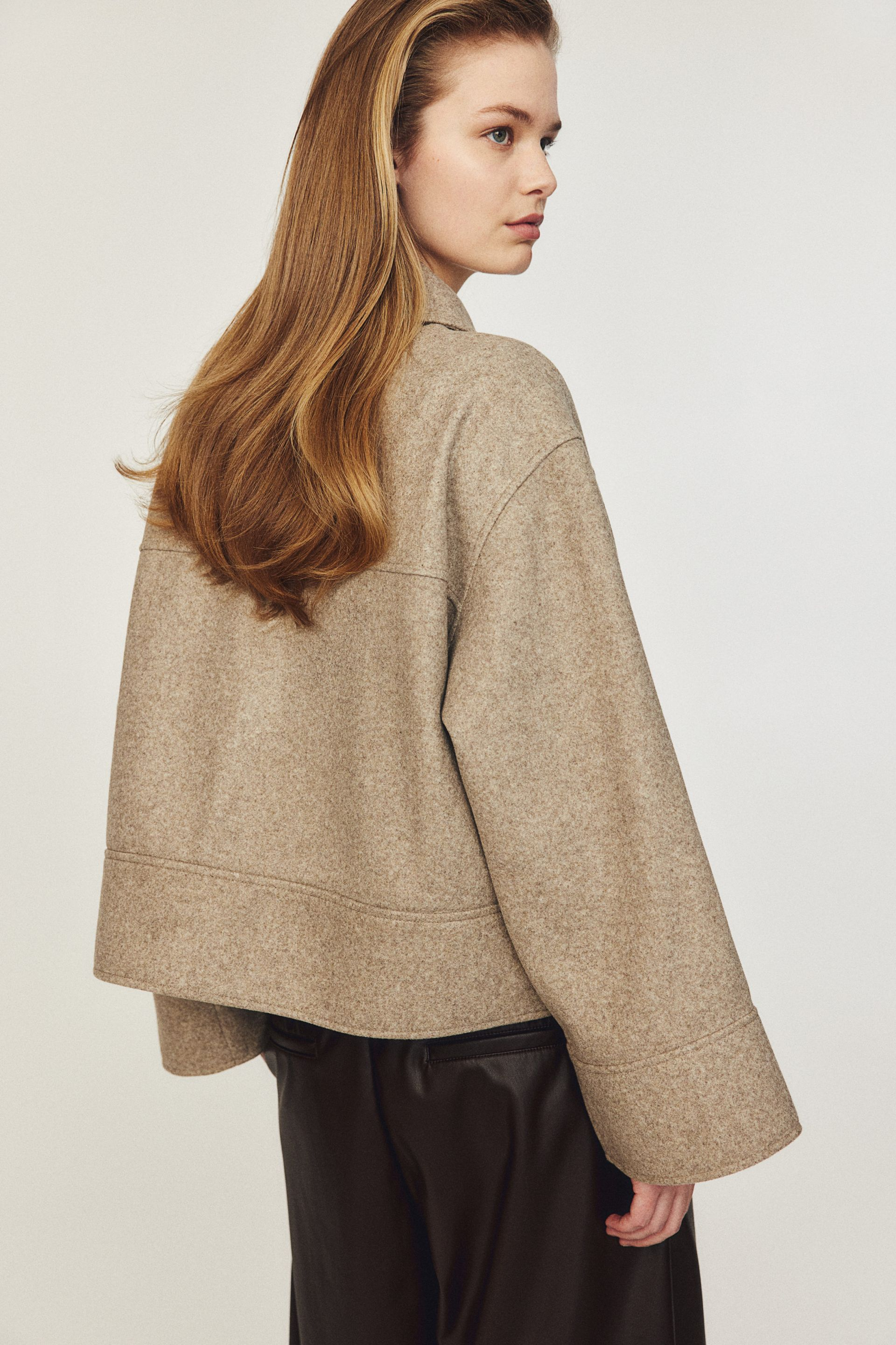 Lapel Collar Wool Felt Jacket Lapel Collar Wool Felt Jacket
