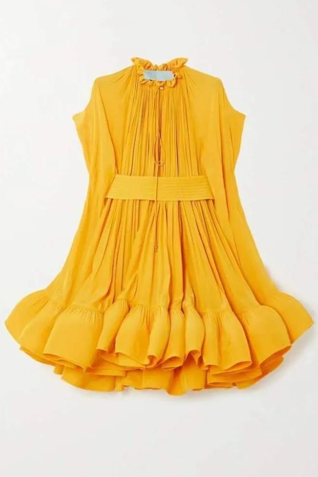 Eartha Cape-effect Ruffle Mini Dress-Sunfere