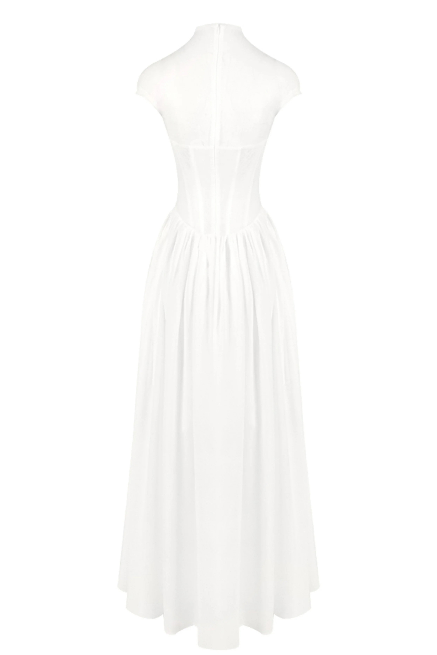 Alyssa Cap Sleeve Corset Maxi Dress