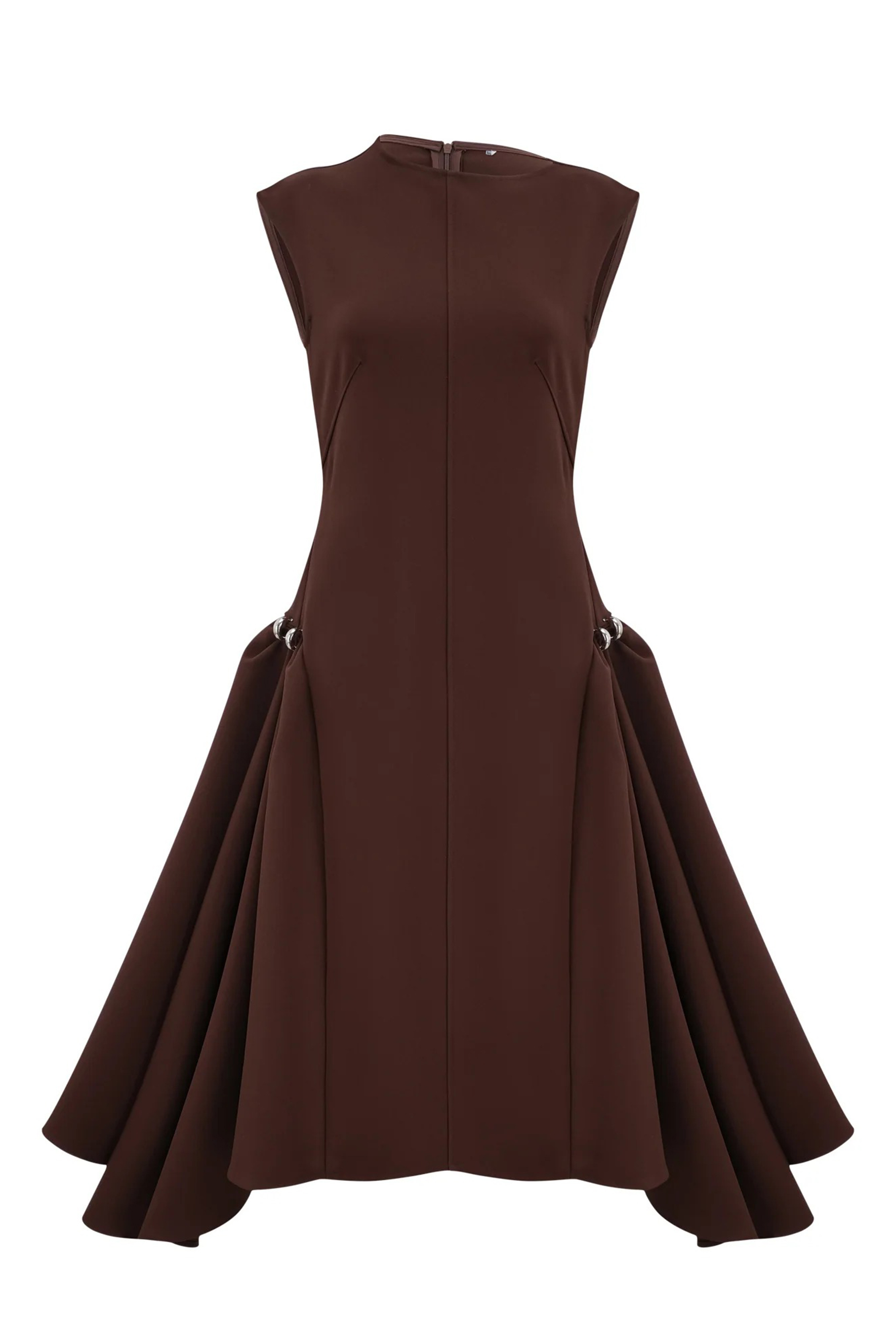 Julianna Asymmetrical Neck Cap Sleeve Maxi Dress