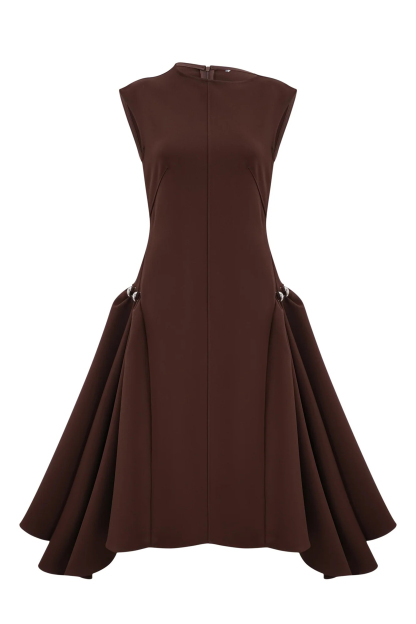 Julianna Asymmetrical Neck Cap Sleeve Maxi Dress