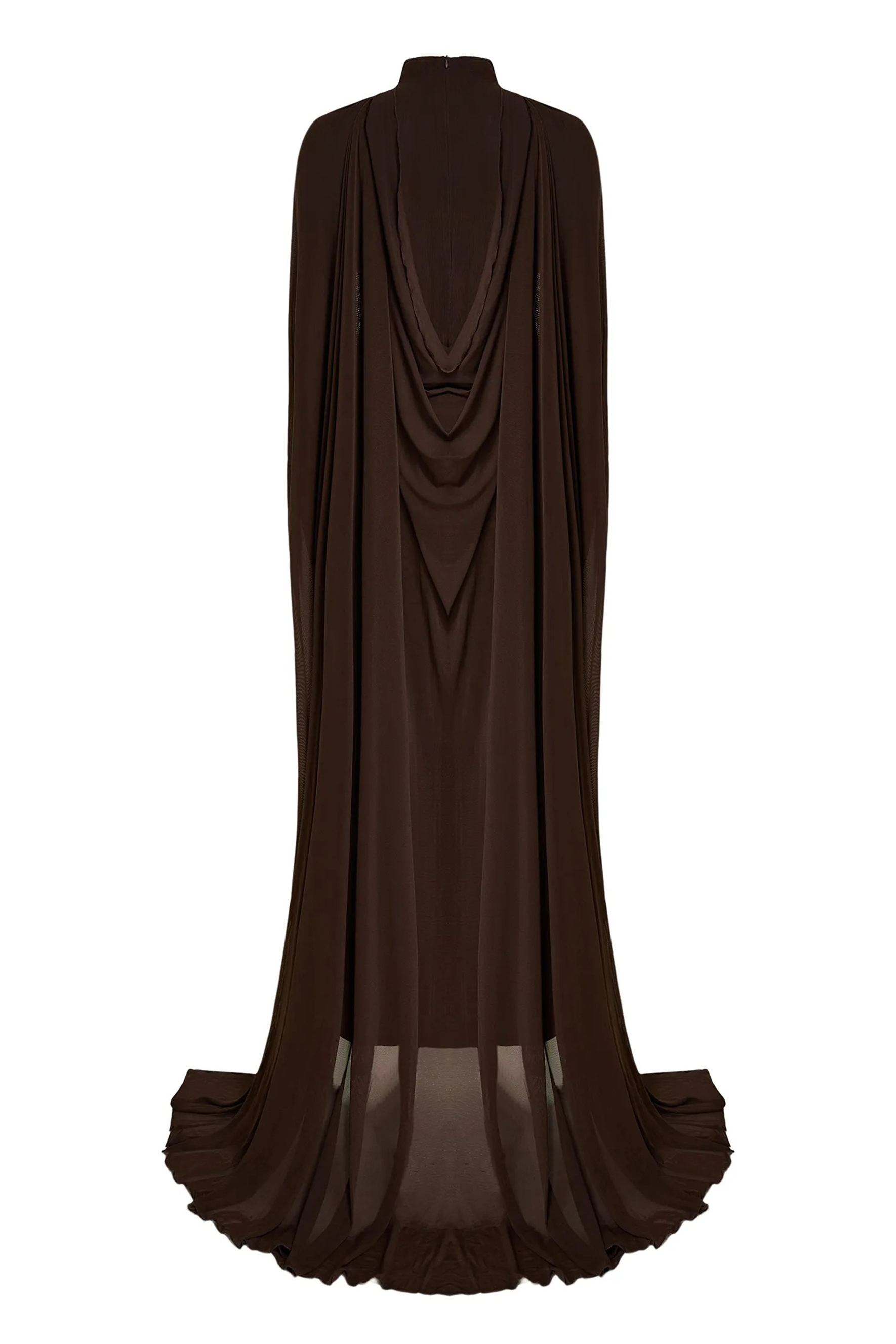 Alexis Long Sleeve Draped Cape Maxi Dress