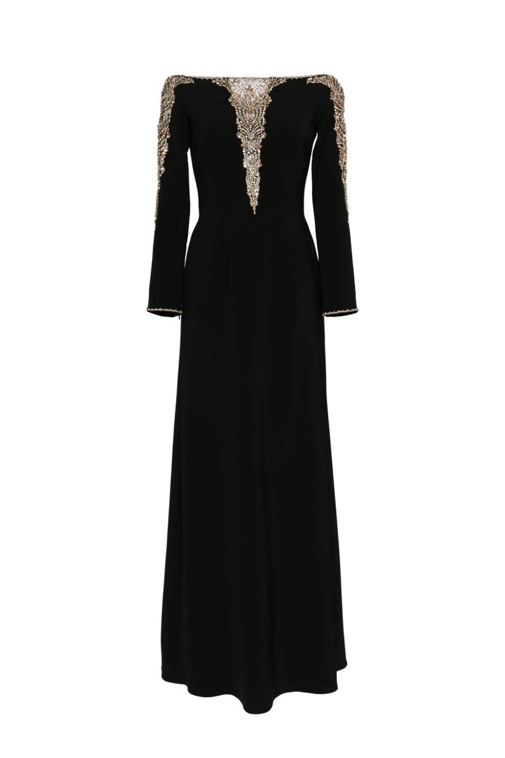 Laila Rhinestone Embellished Off Shoulder Maxi Dress