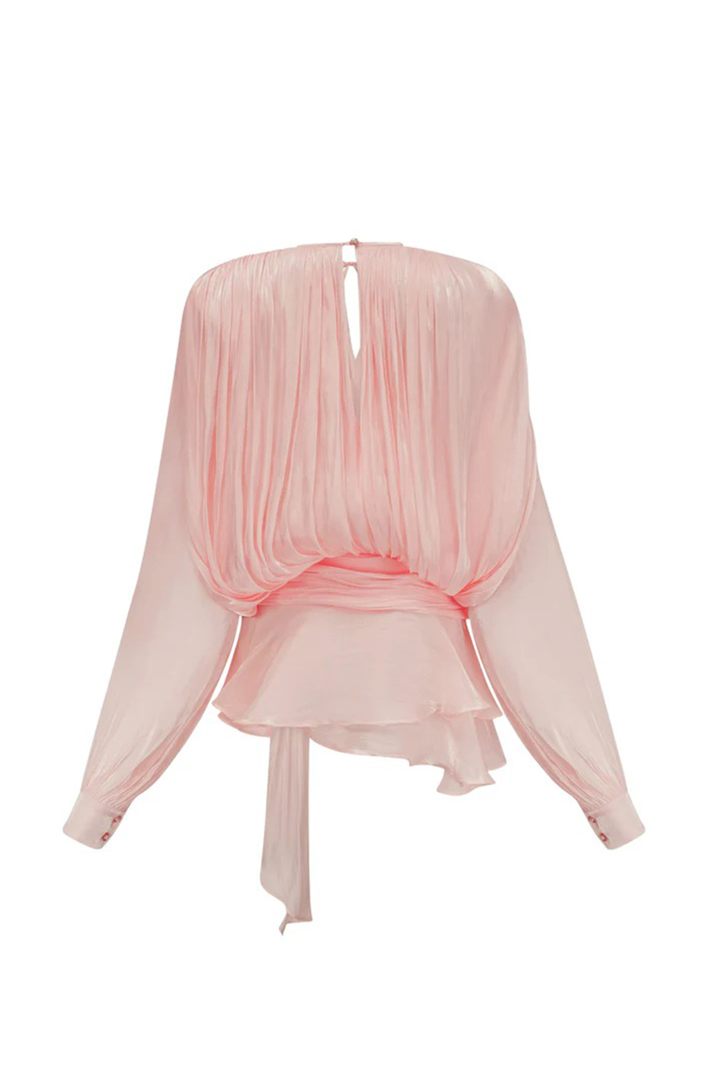 Beryl Pleated Ruffle Hem Mini Dress in Pink