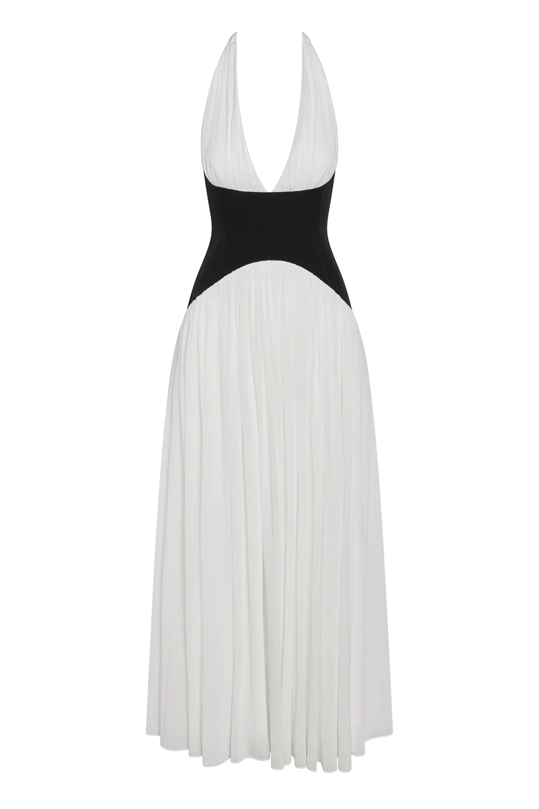 Beverly Halter Neck Corset Maxi Dress