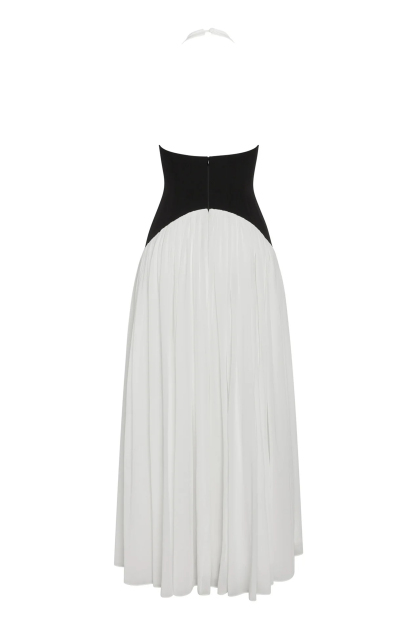 Beverly Halter Neck Corset Maxi Dress