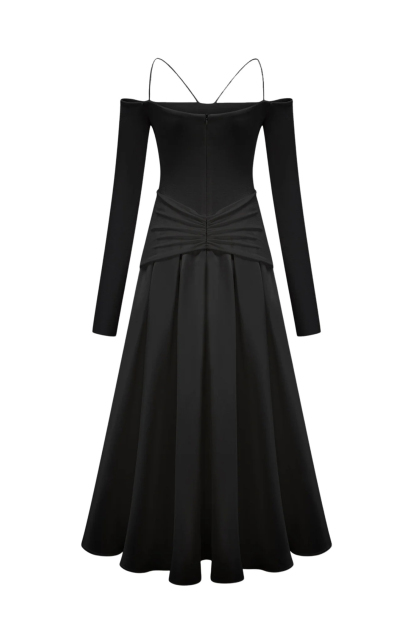 Katherine Off Shoulder Spaghetti Strap Maxi Dress