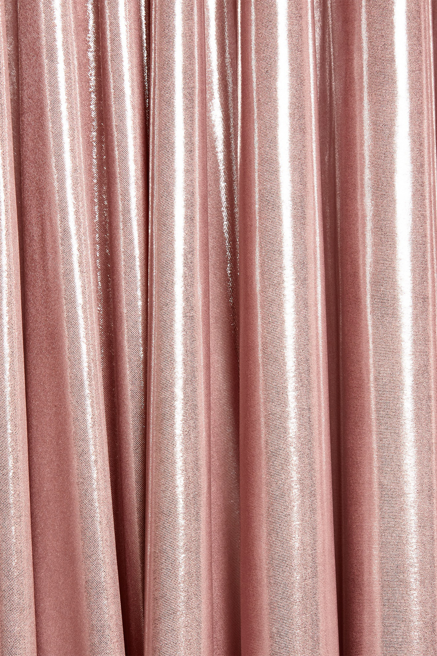 Candlelight Dream Pink Metallic Twisted Bodice Maxi Dress