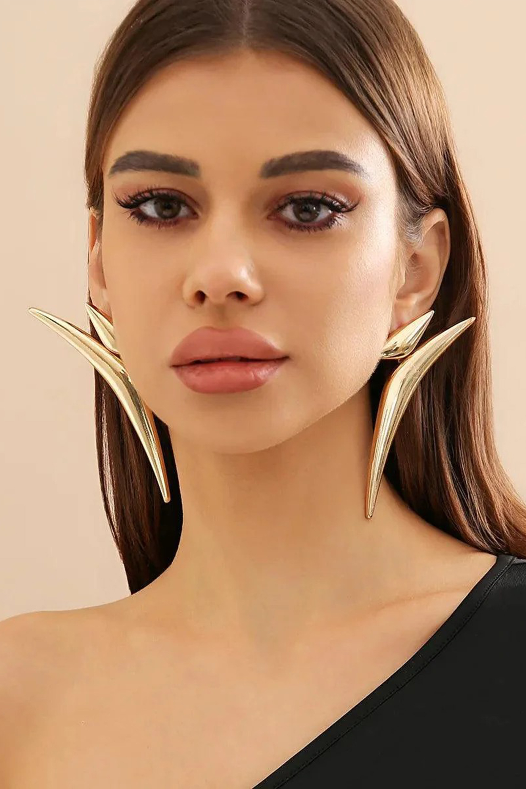 Abstract Triangle Pointed Drop Earrings