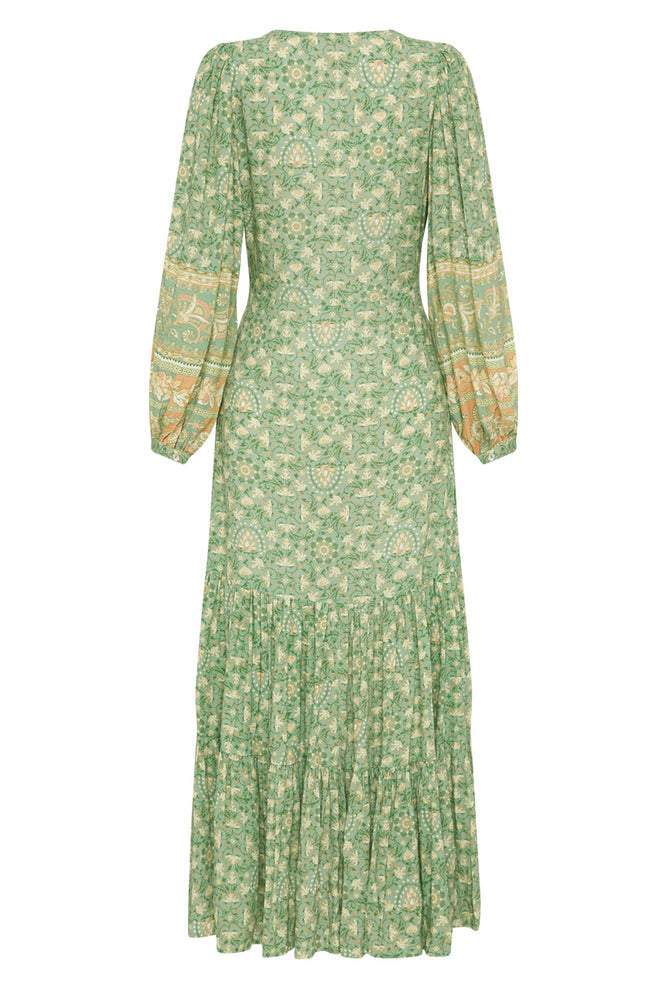 Ina Splice Printed Button Up Maxi Gown Dress