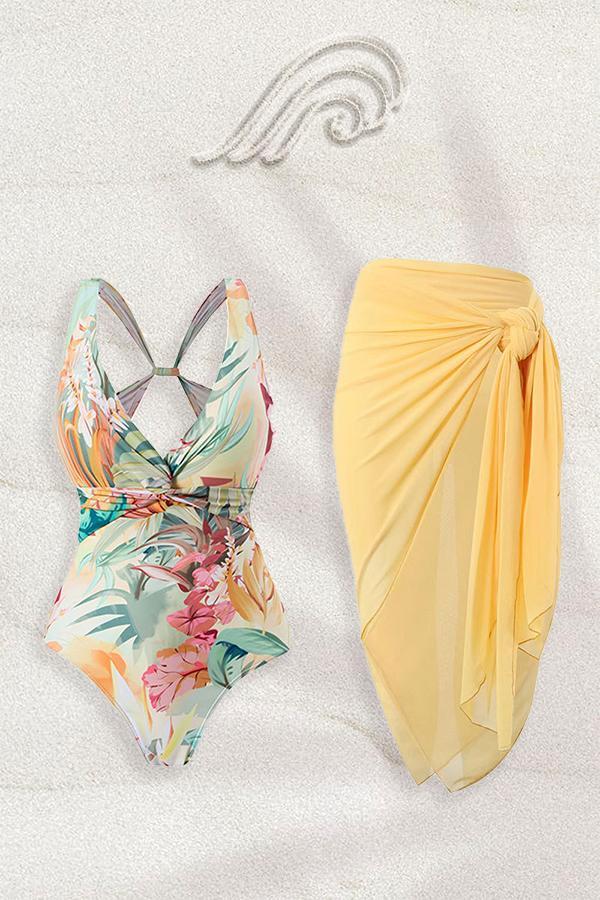 Ira Vintage Printed Two-pieces Swim Set-Sunfere
