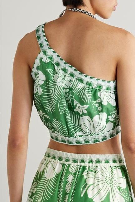 Jasmine One-shoulder Tropical Swim Set-Sunfere