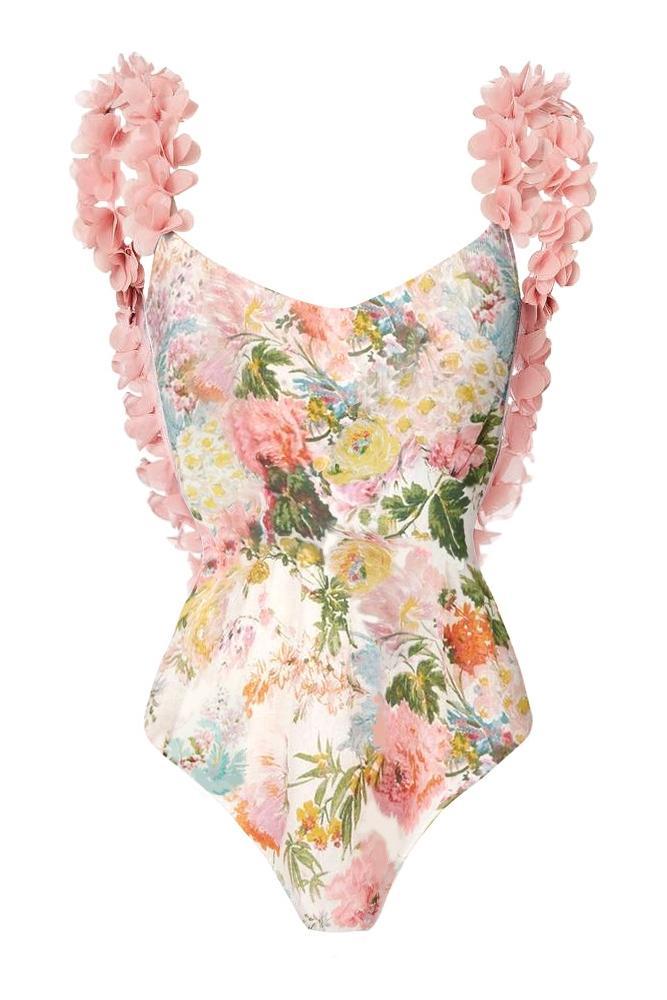 Jean Printed Ruffle Twp-pieces Swim Set-Sunfere