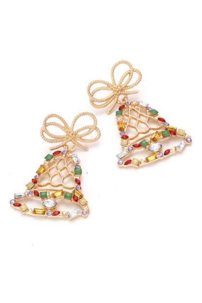 Jingle Bells Diamante Drop Earrings