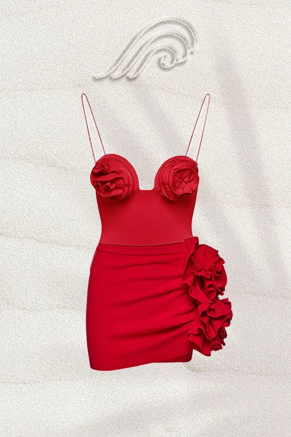 Joyce Strappy Flower Two-pieces Swim Set-Sunfere