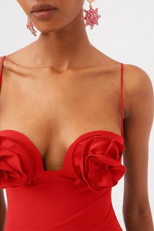 Joyce Strappy Flower Two-pieces Swim Set-Sunfere