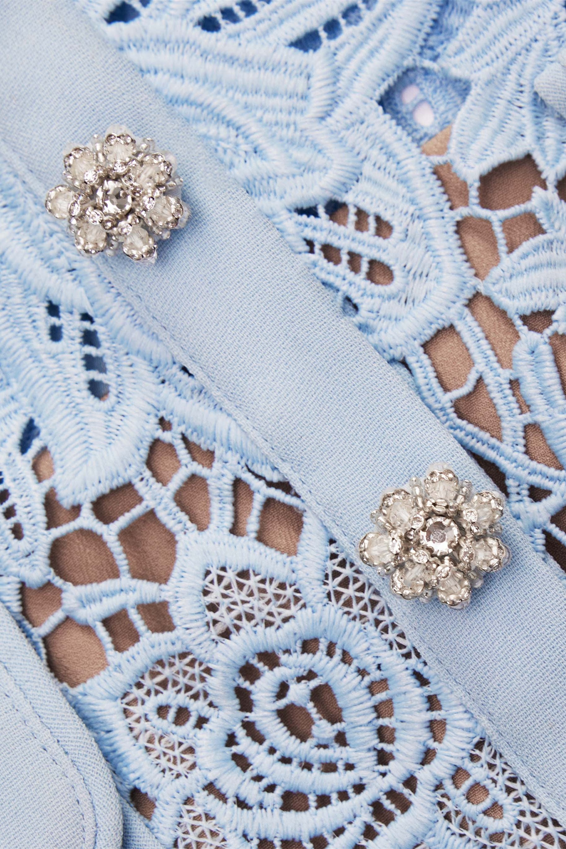 Renata Floral Embroidered Lace Mini Dress-Sunfere